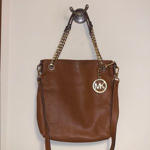 Michael Kors Brown Leather Boho Bag